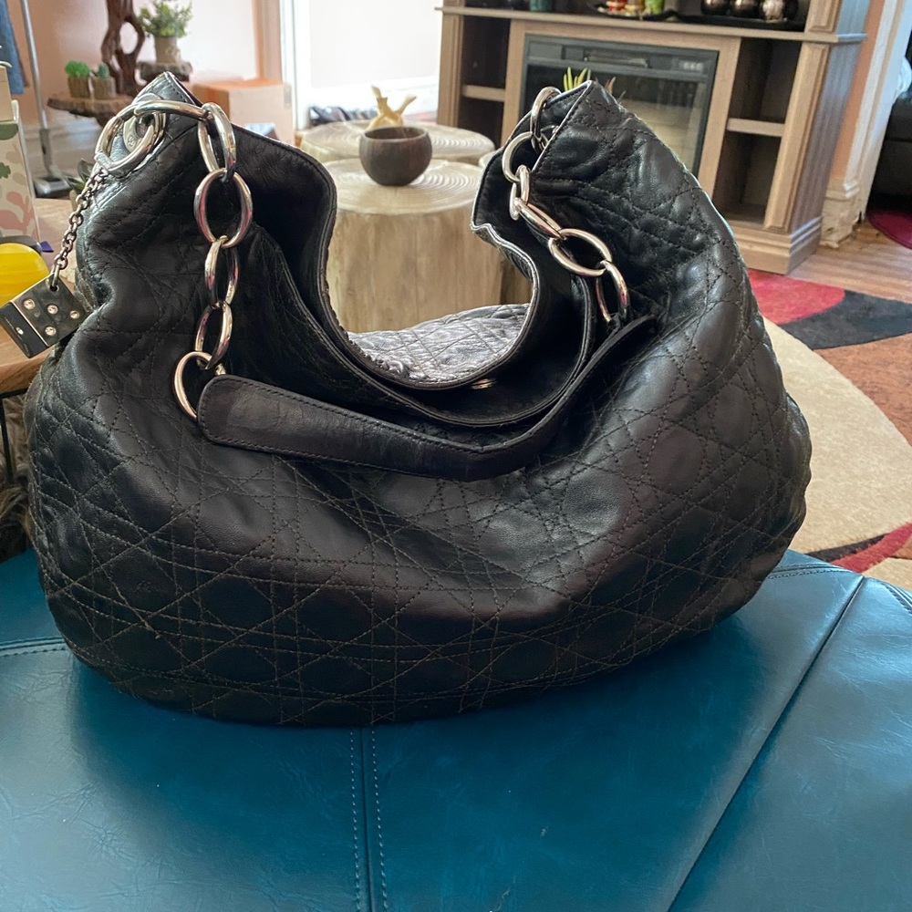🖤Christian Dior Cannage Sac De Ville XL black hobo - Picture 12 of 14